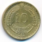 Chile, 10 centesimos, 1970