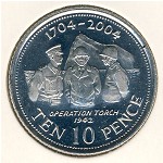 Гибралтар, 10 пенсов (2004 г.)