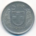 Швейцария, 5 франков (1968 г.)
