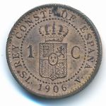 Испания, 1 сентимо (1906 г.)