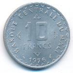 Mali, 10 francs, 1976