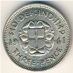 Great Britain, 3 pence, 1937–1945