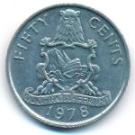 Bermuda Islands, 50 cents, 1978