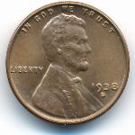 США, 1 цент (1938 г.)