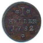 Frankfurt, 1 геллер, 1782