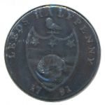 Great Britain, 1/2 пенни, 1791