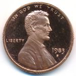США, 1 цент (1983 г.)