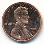 США, 1 цент (2000 г.)