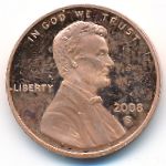 США, 1 цент (2008 г.)