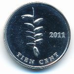 Остров Бонайре., 10 долларов (2011 г.)