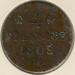Саксония, 4 пфеннига (1808–1810 г.)