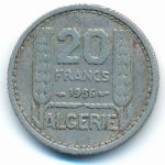 Algeria, 20 франков (1956 г.)