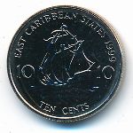 East Caribbean States, 10 центов (1999 г.)
