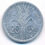 French Indo China, 20 cents, 1945