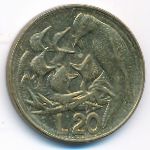 San Marino, 20 lire, 1975