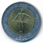 San Marino, 500 lire, 1985