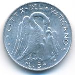 Vatican City, 5 lire, 1974