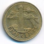 Barbados, 5 центов (1973 г.)