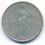 Luxemburg, 1 франк (1939 г.)