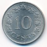 Malta, 10 центов (1972 г.)