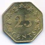 Malta, 25 центов (1975 г.)