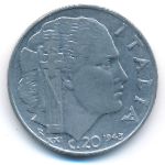 Italy, 20 centesimi, 1943