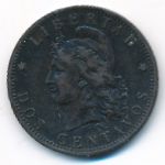 Argentina, 2 centavos, 1884