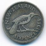 Новая Зеландия, 6 пенсов (1933 г.)
