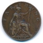 Great Britain, 1 farthing, 1919