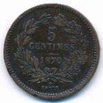 Luxemburg, 5 centimes, 1870