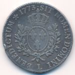 Франция, 1 экю (1773 г.)