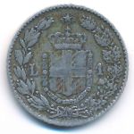 Италия, 1 лира (1887 г.)