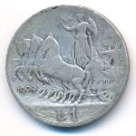 Италия, 1 лира (1909 г.)