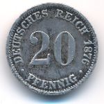 Германия, 20 пфеннигов (1876 г.)