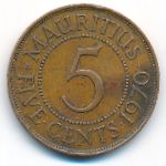 Маврикий, 5 центов (1970 г.)