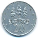 Ямайка, 20 центов (1986 г.)