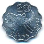Свазиленд, 20 центов (2002 г.)