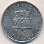 Gibraltar, 1 crown, 1967