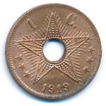 Belgian Congo, 1 centime, 1919