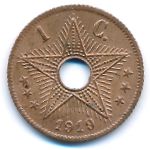 Belgian Congo, 1 centime, 1919