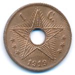 Belgian Congo, 1 centime, 1919