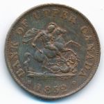 Upper Canada, 1/2 penny, 1852