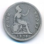 Great Britain, 4 pence, 1836