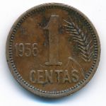 Lithuania, 1 centas, 1936