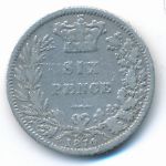 Great Britain, 6 пенсов, 1874