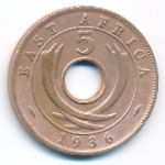 East Africa, 5 центов (1936 г.)