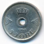 Norway, 50 ore, 1947