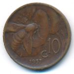 Italy, 10 чентезимо (1937 г.)