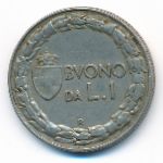 Italy, 1 лира (1924 г.)