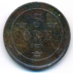 Sweden, 5 ore, 1874